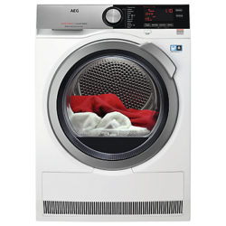 AEG T8DEC946R Heat Pump Tumble Dryer, 9kg Load, A++ Energy Rating, White